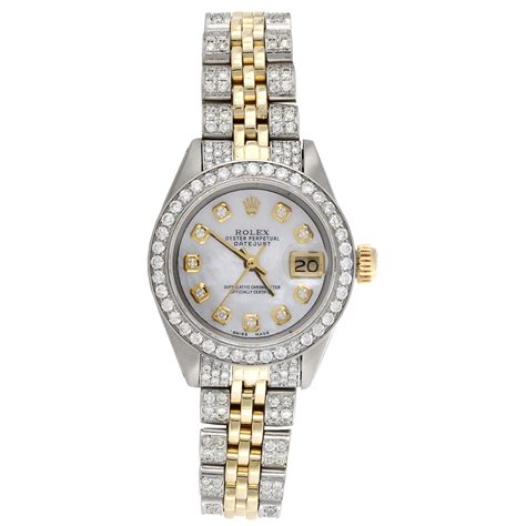 rolex diamond watch band|Rolex watch bands for women.